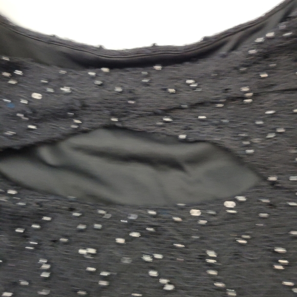 Jennifer Lopez Womens Blouse Size XL Shimmer Stretch Cutout - Picture 6 of 10